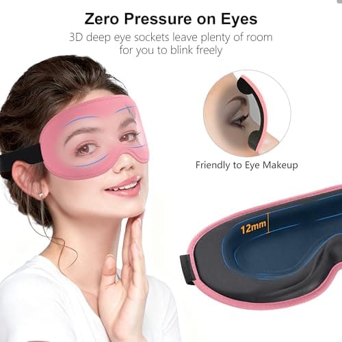 Gritin 100% Blackout Sleep Mask for Women & Men-Zero Eye Pressure Eye Mask — view 3