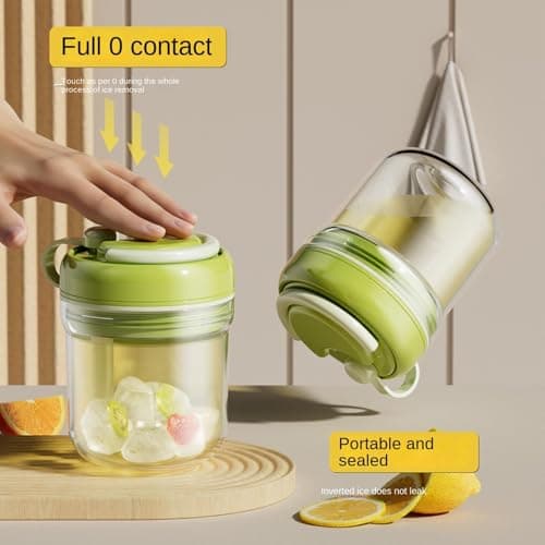 Ice Maker Bottle 2 in 1 Leakproof Quick Release Flask Mold with Straw — view 3