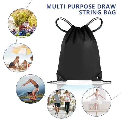 flintronic 10PCS Drawstring Bags, Drawstring Backpack Bags for Gym Sport Sack, Large PE Bag, String Backpacks for Beach, Travel, Swimming, Holiday-Multicolor — view 6