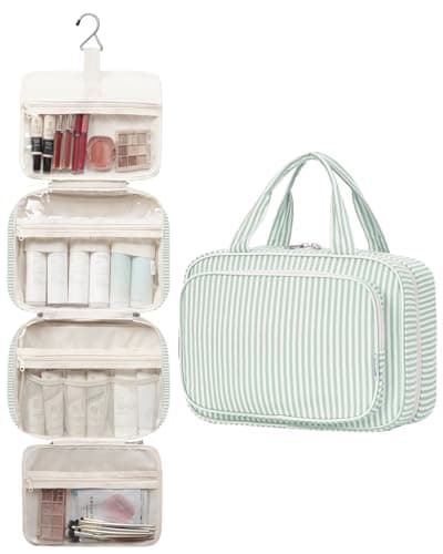 Narwey Large Hanging Travel Toiletry Bag for Women, Wash Bag for Toiletries — view 3