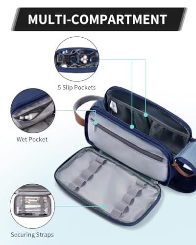 ECOHUB Toiletry Bag for Full Size Toiletries Nylon Wash Bag for Men — view 3