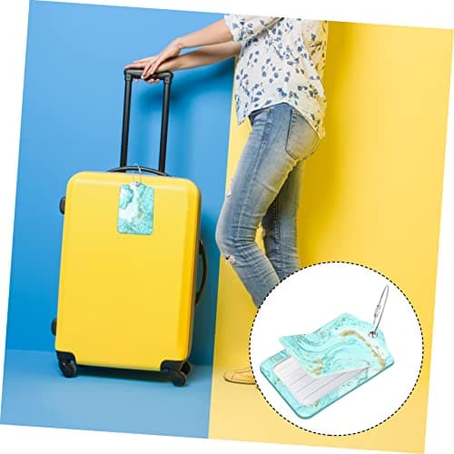 CALLARON Pu Luggage Tag with Stainless Steel Buckle Lightweight and Sturdy Travel Suitcase Label Tags for Identification and Security Suitable for Anniversary and Cruise Trips — view 5