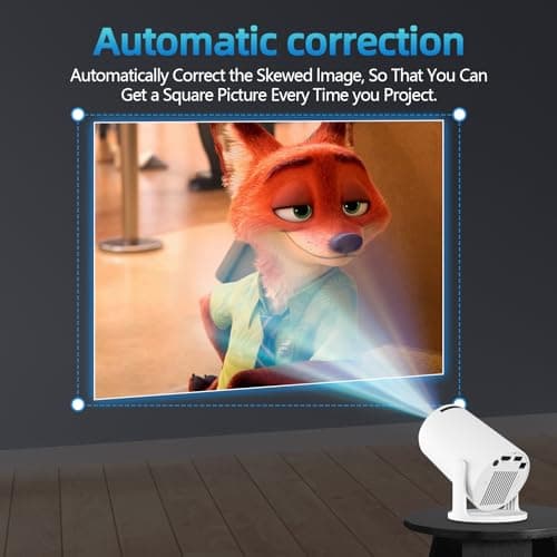 Mini Projector 1080P WiFi 6 BT 5.4 Support Smart Projector Compatible with Laptop PC TV Smartphone Auto Keystone 180° Rotatable — view 6