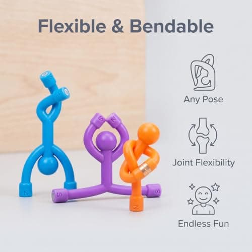 SINJAETRQ 10 Pcs Magnetic Men Fidget Toys ,Sensory Desk Toys for Stress Relief– Travel Figures & Fun Fridge Magnets for Kids, Party bag fillers for festivals, Classroom Rewards & Small Gifts — view 3