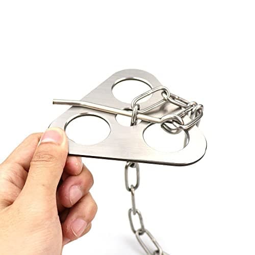 Yuzita Camping Tripod Board - Turn Branches into Campfire Tripod, Stainless Steel Campfire Support Plate with Adjustable Chain for Hanging Cookware - Perfect Accessories for Outdoor Cooking — view 4