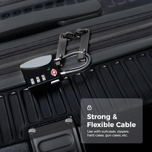 pack all TSA Approved Luggage Lock, Combination Travel Lock，1 Pack（Grey） — view 3