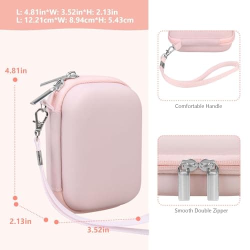 Supmay Carrying Case for IXNAIQY/Kodak PIXPRO FZ45 FZ55 Camera, Pink — view 3