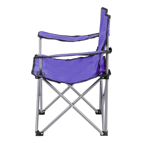 Livhome Kids Camping Chair Lightweight Folding Garden Beach Seat with Carry Bag | Heavy Duty Steel Frame Arm Chair | Portable Chair for Outdoor & Camping | For Ages 2 to 6 Years Old (Purple) — view 6