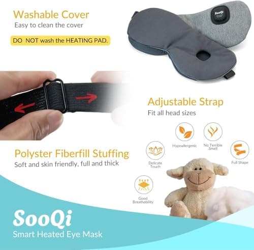 SooQi Rechargeable Heated Eye Mask for Dry Eyes, Blepharitis & Eye Fatigue — view 6