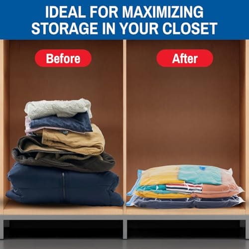 SpaceSaver Vacuum Storage Bags - Medium 5-Pack Clothes Storage Set with Pump - Space Saving Vacuum Bags for Clothes, Bedding and Linens - Airtight Compression Bag for Home and Travel Organization — view 6