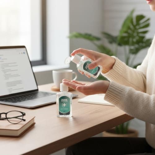 Hand Sanitiser Gel 50ml – Pack of 6 Travel Bottles | Alcohol Antibacterial Hand Gel | Fast-Drying Pocket Hand Cleaner for Home, Work, Car, School & Travel - Bulk Pack of 6 — view 5