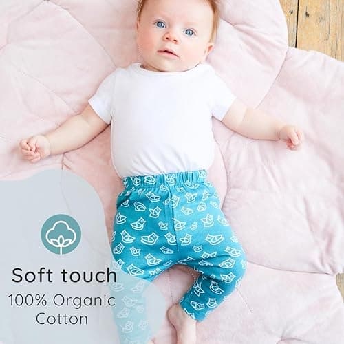 Bramble & Bear Unisex Baby (3-pack) Soft Leggings, Assorted Blue, 18-24 Months UK — view 2