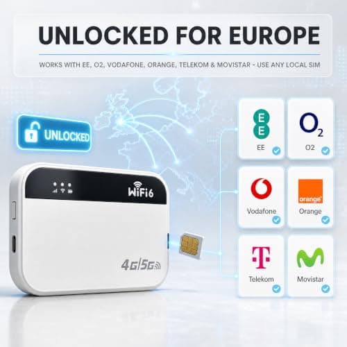 5G Mobile Hotspot WiFi 6, Portable Router with SIM Slot, Pocket WiFi — view 3