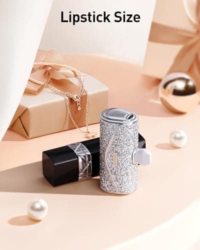 iWALK Upgraded Sparkly Portable Charger 22.5W, 5000mAh Power Bank for iPhone 17/16/15 Series,Mini Battery Pack with Built-in USB-C Connector Compatible with Samsung S25/24 Series,iPad Pro/Air, AirPods — view 3
