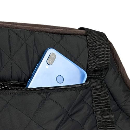 proudpet Quilted Pet Carrier Small Dog Handbag Cat Carry Bag (Black) — view 4