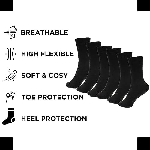 Heatwave 12 Pairs Of Womens Design Thermal Socks Ladies Thick Warm Winter Work Boot Sock 4-7, Black — view 3
