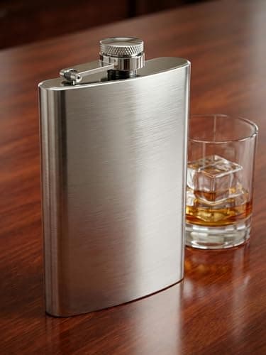 Yikki 2 Pack Hip Flask, 8 Oz Flask Alcohol with Funnel (Silver) — view 5