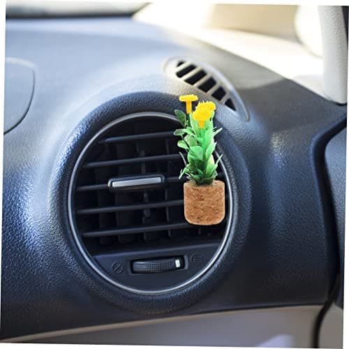 Car Air Freshener Clip Simulated Plant Pot Vent Decoration — view 2