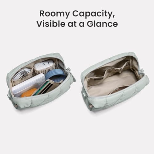 tomtoc Electronics Organizer Travel Case, Soft Puffy Accessory Tech Case — view 3