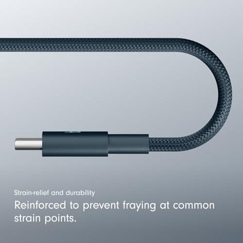 Beats USB-C to USB-C Woven Cable, Fast Charging, Durable/Tangle-Free, Compatible Charger for Apple & Android Devices (1.5 m) – Nitro Navy — view 5