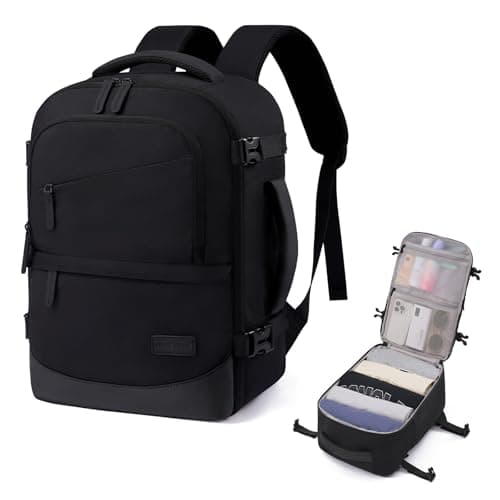 LOVEVOOK Cabin Bags 40x20x25 for Ryanair, Travel Backpack with 3 Front Pockets, Hand Luggage Bag with Dry and Wet Separation, Small Under Seat Carry-on Bag Rucksack for Travelling Airplanes Flight