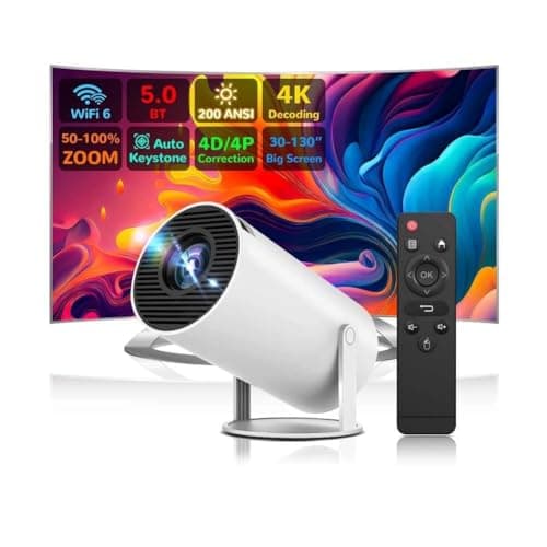 Denvoro Mini Portable Projector 180° Swivel Auto Keystone 5G WiFi — view 2