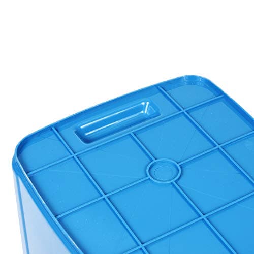 Green Blue GB320 Portable Toilet 19L Mobile Bucket Travel Lightweight Toilet For Hiking Campfire Grill Fishing Festivals Use (Turquoise/Lime) — view 4