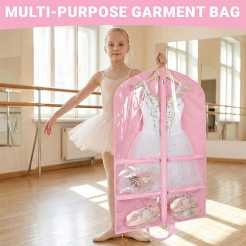 Dance Costume Bag, 40 inch Hanging Garment Bags, 5 Zipper Pockets — view 6