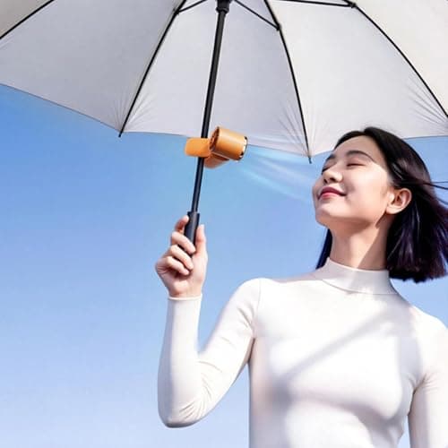 Handheld Fan Rechargeable - Small 180-Degree Rotation Ventilation Tool,USB Handheld Rechargeable Fan | for Kids Adults Students Travel Camping Outdoor Kitchen Dorm Classroom — view 2
