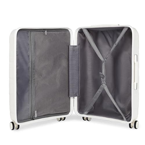 Kono Medium Luggage Suitcase with 4 Wheels 24” Lightweight Polypropylene Hard Shell Suitcase with TSA Lock (White) — view 5