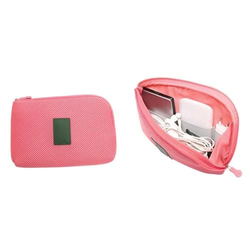 SAFIGLE Shockproof Digital Storage Pouch Small Polyester Red for Earphones — view 4