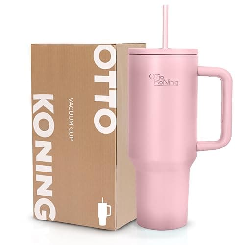 OTTO KONING Travel Mug with Handle 40oz Insulated Tumbler Stainless Steel