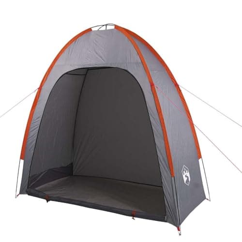 Ziaphsol Side Tent, Grey and Orange, Waterproof, Camping and Hiking, Trekking Outdoor, with Poles, Ventilation, Pack Size 57 x 10 x 10 cm, for Family Tent, Festival, Backpack — view 4