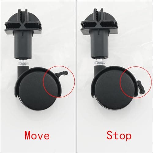ITROLLE 4PCS Black Cubic Foot Connector Wire Grid Cube Plastic Connectors for Travel Suitcase Carry On Luggage Spinner Wheels Furniture Casters Swivel Replacement Wheels Plastic Castor Wheels — view 5