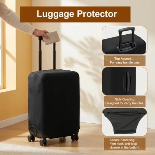 26-28 Inch Black Elastic Suitcase Cover Travel luggage Case Protector — view 3