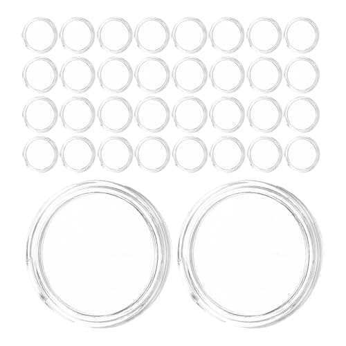 SEWACC 200pcs Acrylic Coin Storage Case for 25mm Coins and Medals