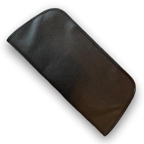 Hair Straightener Flat Iron Leather Pouch by j&m - Stylish Travel Storage Bag - Fits ghd, BaByliss, L’Oréal & Large Appliances - Magnetic Closure (Black) — view 2