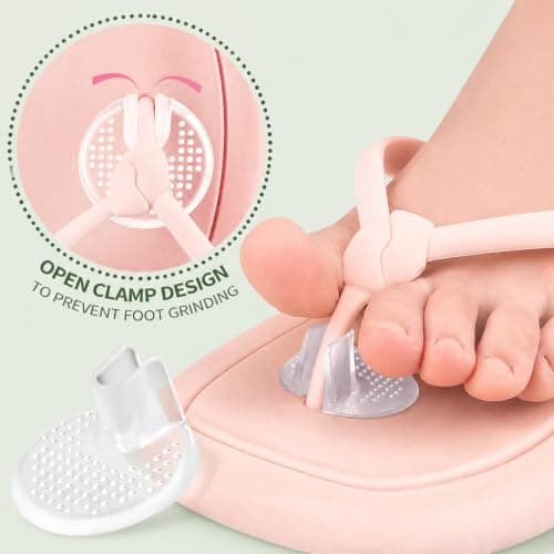 Livzikaroa 1 Pair Transparent Toe Protectors for Flip Flops Silicone Toe Protector Cushions for Thong Sandals Toe Post and Forefoot Comfort — view 5