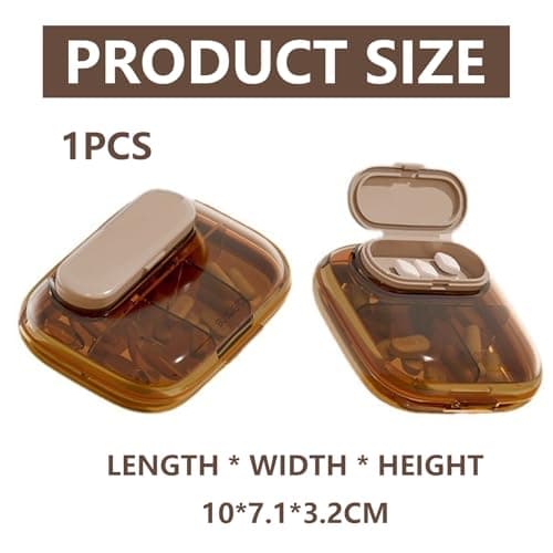 Bamily Pill Organiser, Pill Box, 6 Compartments BPA-Free Food-Grade Plastic, Moisture-Proof Portable Detachable with Silicone Ring Snap Lock, for Travel Pocket Purse Daily Vitamin Medication Storage — view 2