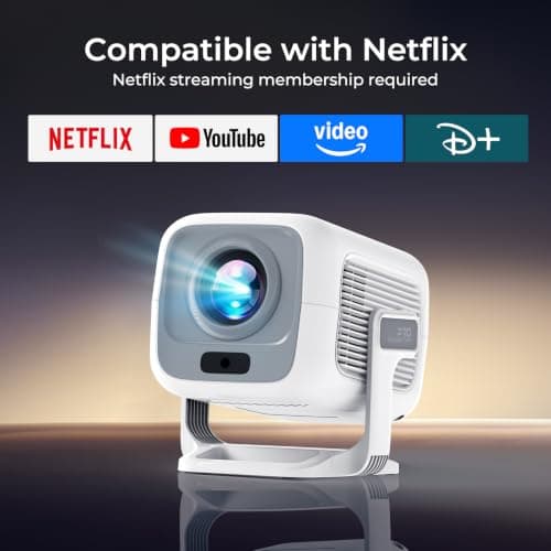[Netflix Licensed 4K Supported] Smart Projector Native 1080P FHD Auto Focus — view 3