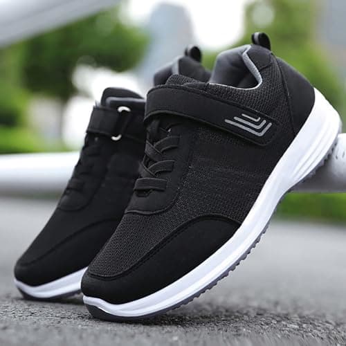 Memory Foam Trainers Hiking Trainers Walking Shoes Fall 2024 New Running Shoes Travel Soft Bottom Men Women with The Same Sports Orthopedic Tennis Non Gym Trainer Womens Dark Gray 6 — view 4