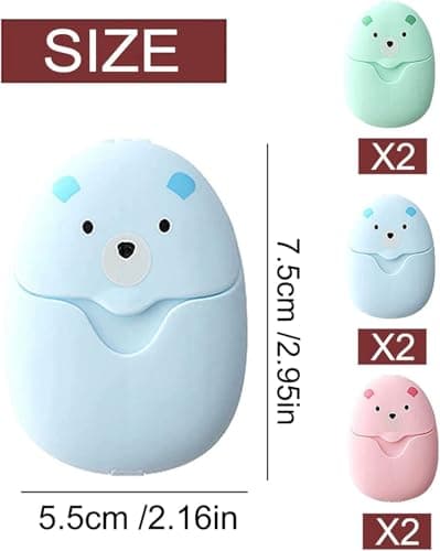 300 Mini Travel Soap Sheets in Box - Holiday Must Haves & Camping Gadgets, Travel Essentials as Festival Gadget, Soap Sheets for Travel, Small & Handy, Ideal for Beach, Plane & Outdoor Use — view 2