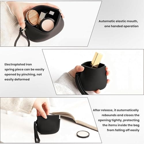 Silicone Squeeze Coin Purse, Small Pouch for Keys Cards Earphones, 4x3.2in — view 4