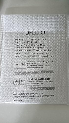 DFLLLO Shaving Mirror Shower Travel for Camping Children's Bathroom Hanging Small Frameless 6 x 4inch Includes 1 Adhesive Hook, 15x10 (Pack of 2) — view 2