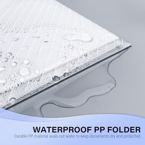 WORPSON 10 Pack, Plastic Envelopes – Transparent Heavyweight Waterproof Reusable File Folders for A4 Letter Sized Documents, Receipts, Photos & Office/School Use (10) — view 3