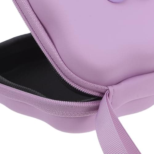 Warmhm Portable Female Pads Organizer Eva Heart Shaped Period Purse with Quick Access Opening Stylish Lavender Travel Pad Holder for Women and Teen at Home or Travel — view 3