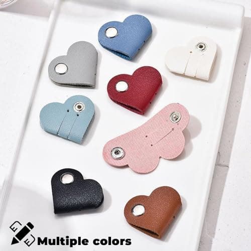 10Pcs Tidy Leather Cord Organizer Reusable Cable Straps Clips Flexible Wires Organiser Clip for Power Cord Headphone — view 5