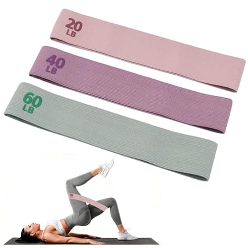 Resistance Bands Non-Slip Fabric Booty Bands 3 Strength Levels for Glutes Hips Legs Yoga Pilates Fitness Workout Men Women