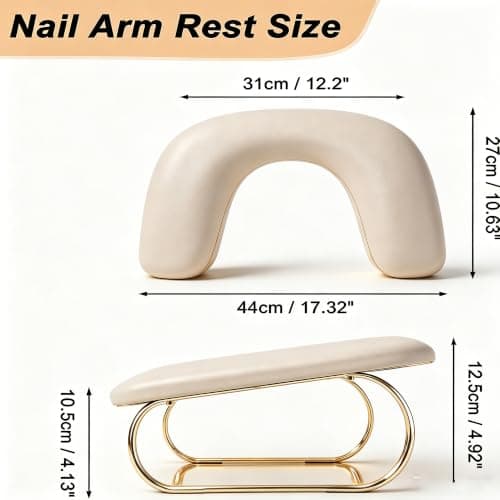 VOCOSTE Nail Arm Rest U Shaped Arm Rest for Nail Tech Nail Hand Rest — view 2
