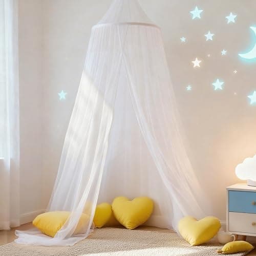 Wnqou Mosquito Net for Bed, Large Dome Canopy Mosquito Net for Single/Double Bed, Girls Room Drcor,Easy Installation for Travel and Home (White) — view 2